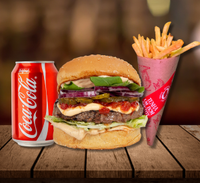 Barba salada + Adicional de Fritas Palito + Coca-Cola Lata 350ml