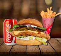 Barba chicken pickles + Adicional fritas Palito + Coca-Cola 350ml